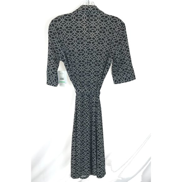 NWT Womens Size 8 Laundry by Shelli Segal Full Button Front Belted Midi Dress - Picture 3 of 3